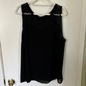 Torrid Black Lace Detail Blouse